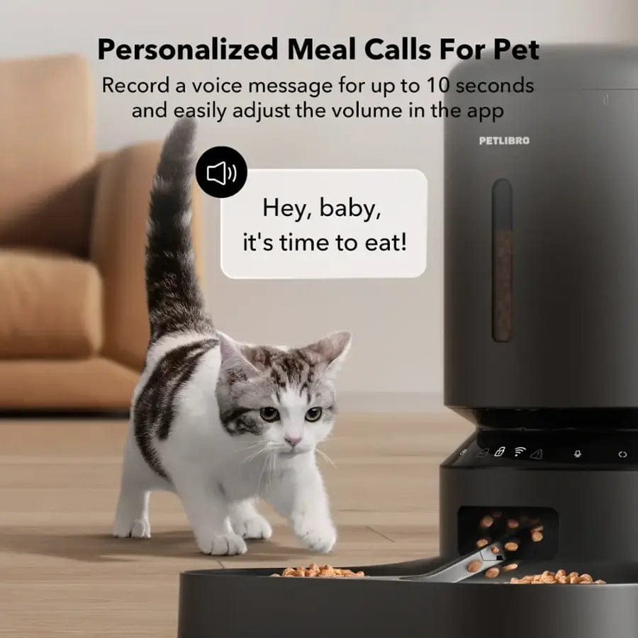 PETLIBRO Granary 5L Automatic Pet Feeder, WiFi Control, Double Tray, White - Certified Refurbished