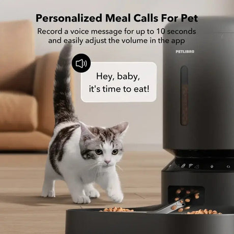 PETLIBRO Granary 5L Automatic Pet Feeder, WiFi Control, Double Tray, White - Certified Refurbished