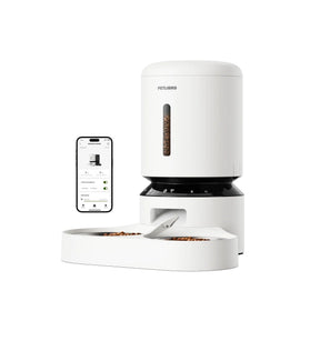 PETLIBRO Granary 5L Automatic Pet Feeder, WiFi Control, Double Tray, White - Certified Refurbished