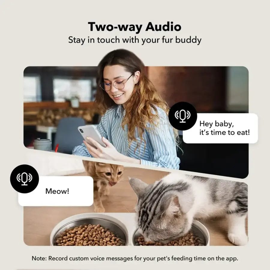 PETLIBRO Granary 5L Automatic Pet Feeder, Camera Monitoring, Double Tray, White - Certified Refurbished