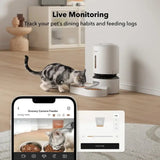 PETLIBRO Granary 5L Automatic Pet Feeder, Camera Monitoring, Double Tray, White - Certified Refurbished