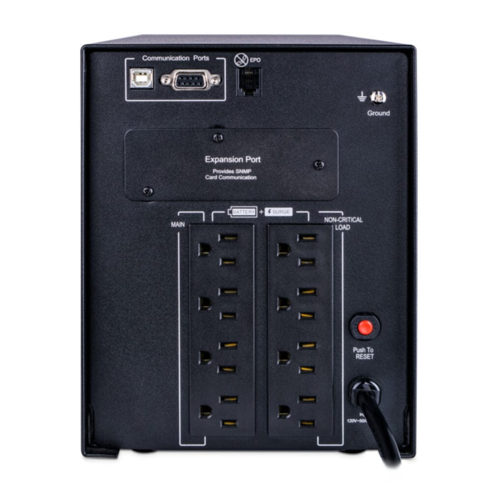 CyberPower PR1500LCD Smart App Sinewave UPS System, 1500VA/1500W, 8 Outlets, AVR, Mini-Tower, Black - Certified Refurbished