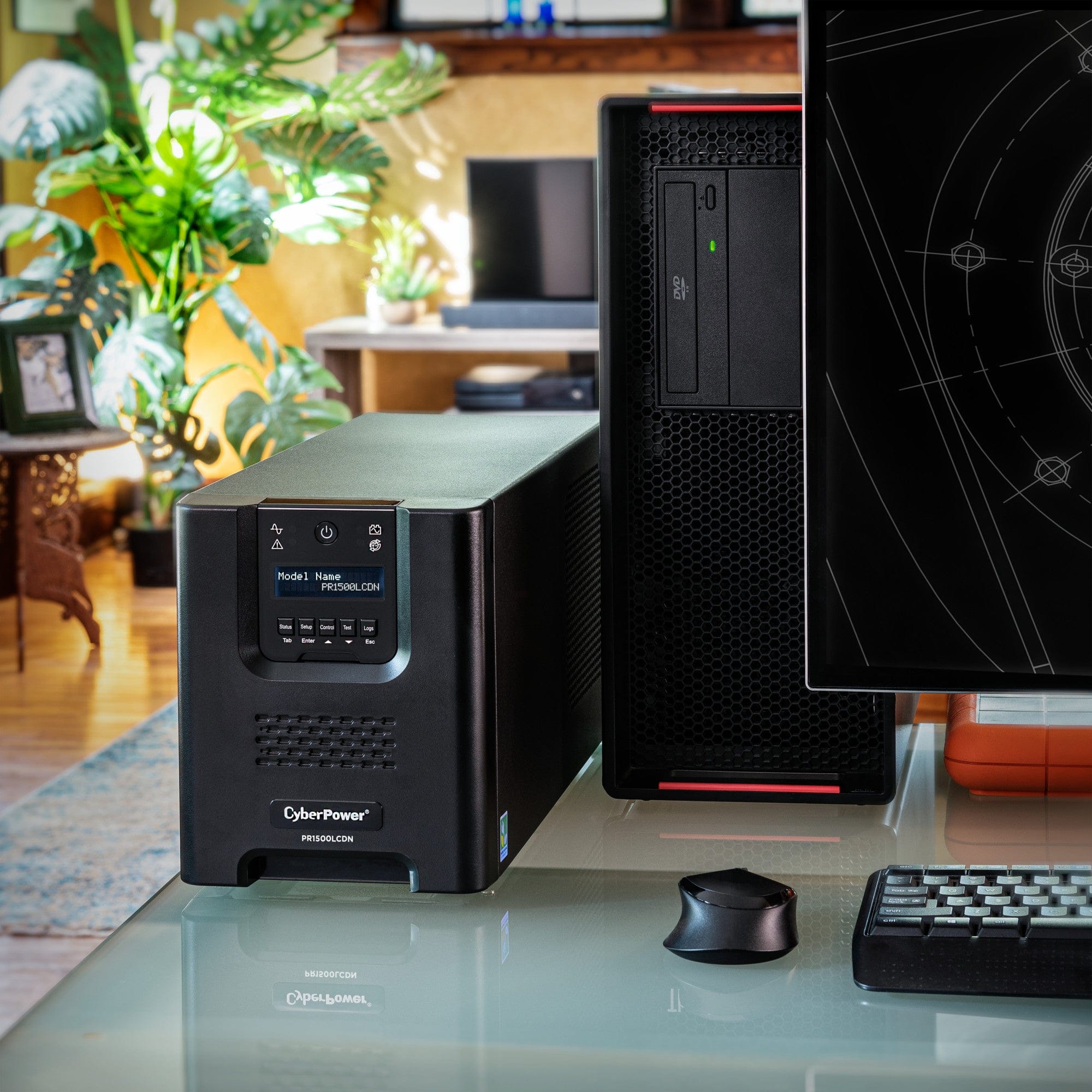 CyberPower Smart App Sinewave UPS System, 1500VA/1500W, 8 Outlets, AVR, Mini-Tower with Network Card - Certified Refurbished