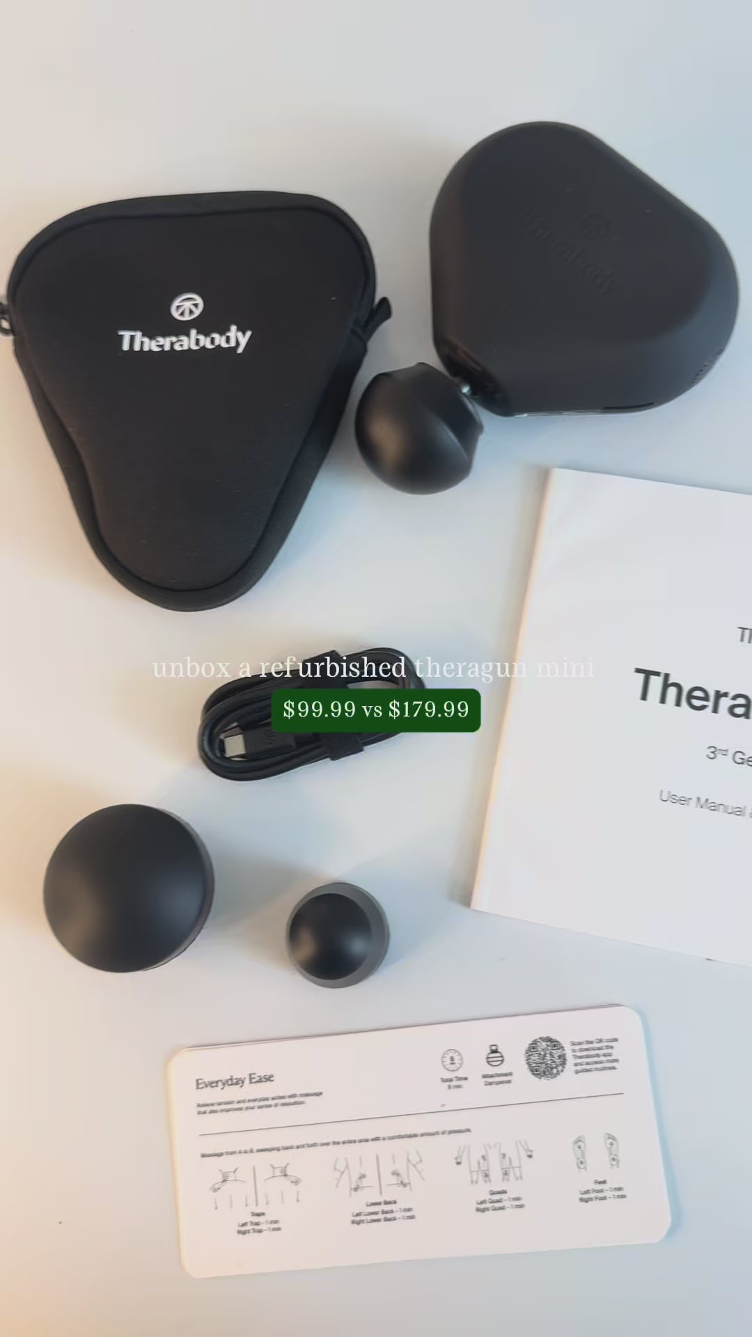 Theragun Mini 3.0 Massage Gun, Black - Certified Refurbished