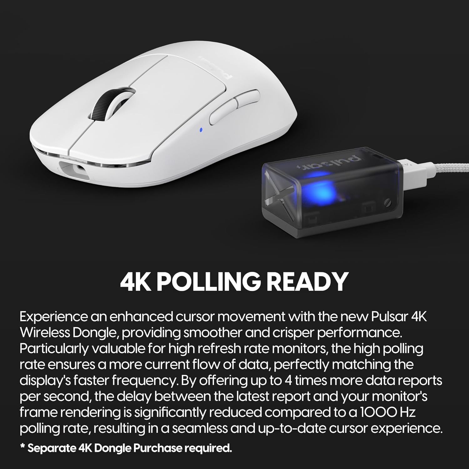 Pulsar X2 V2 Mini Wireless Mouse, White - Certified Refurbished