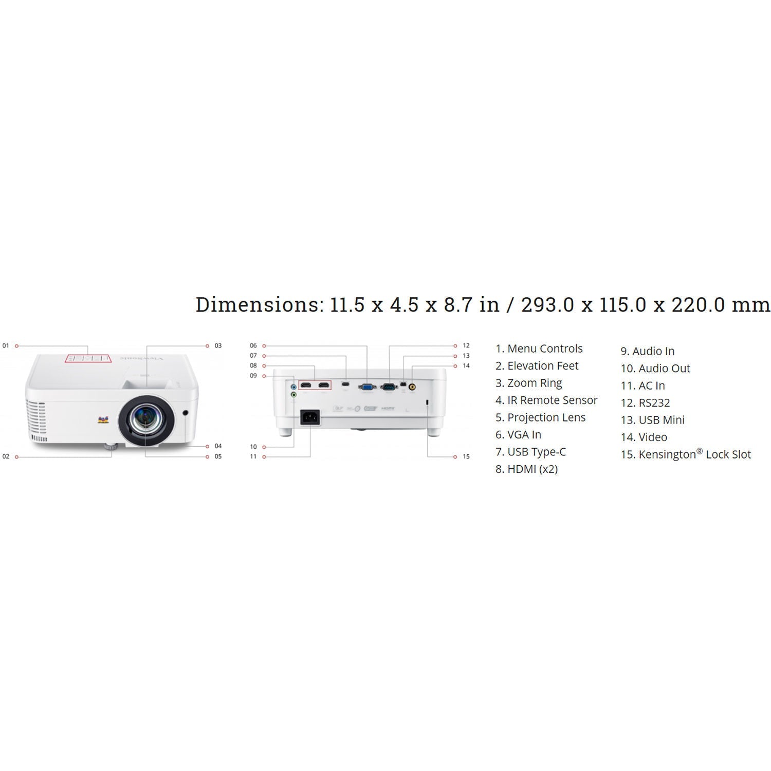 ViewSonic PX706HD-R 1080p Short Throw DLP 3D Low Input Lag for Home Theater and Gaming Projector- Certified Refurbished