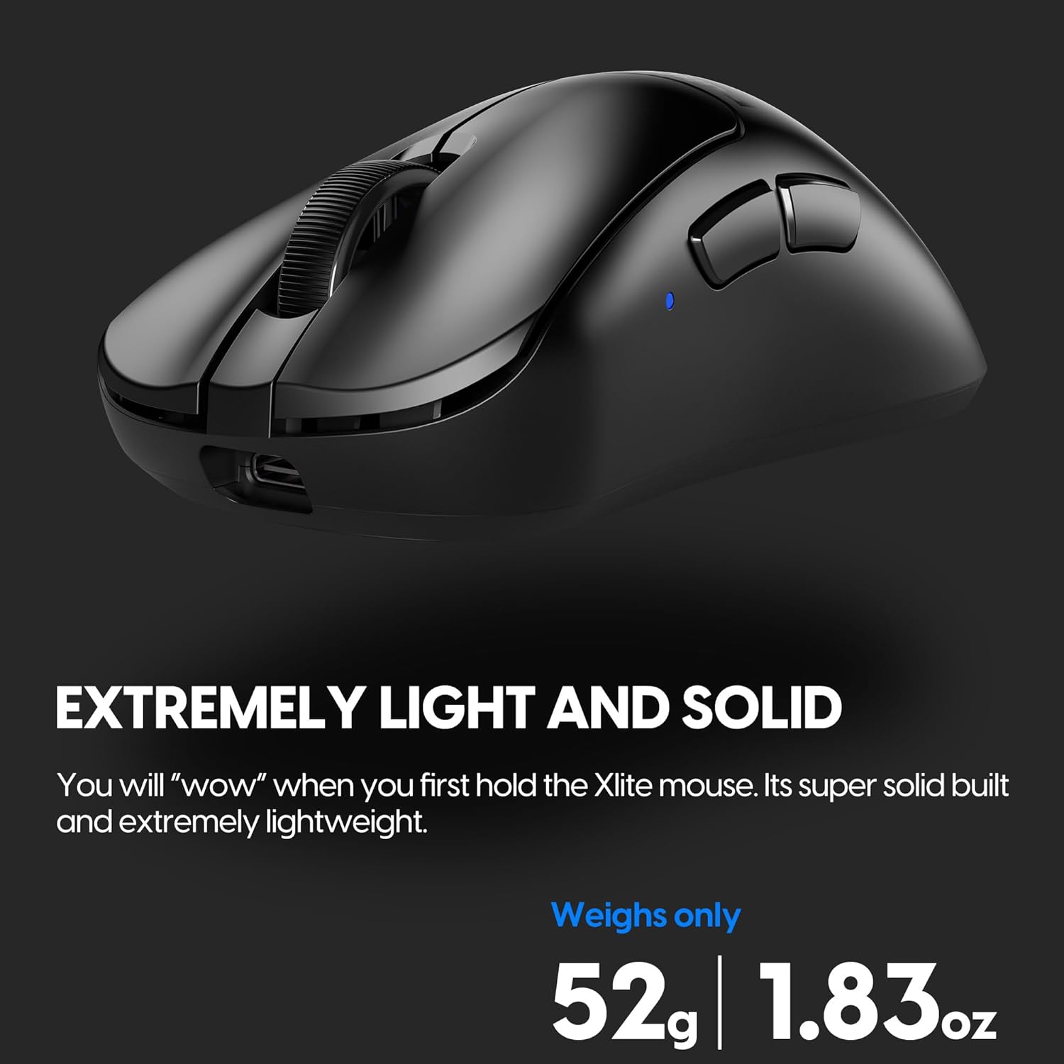 Pulsar Xlite V2 Medium Wireless Mouse, White - Certified Refurbished