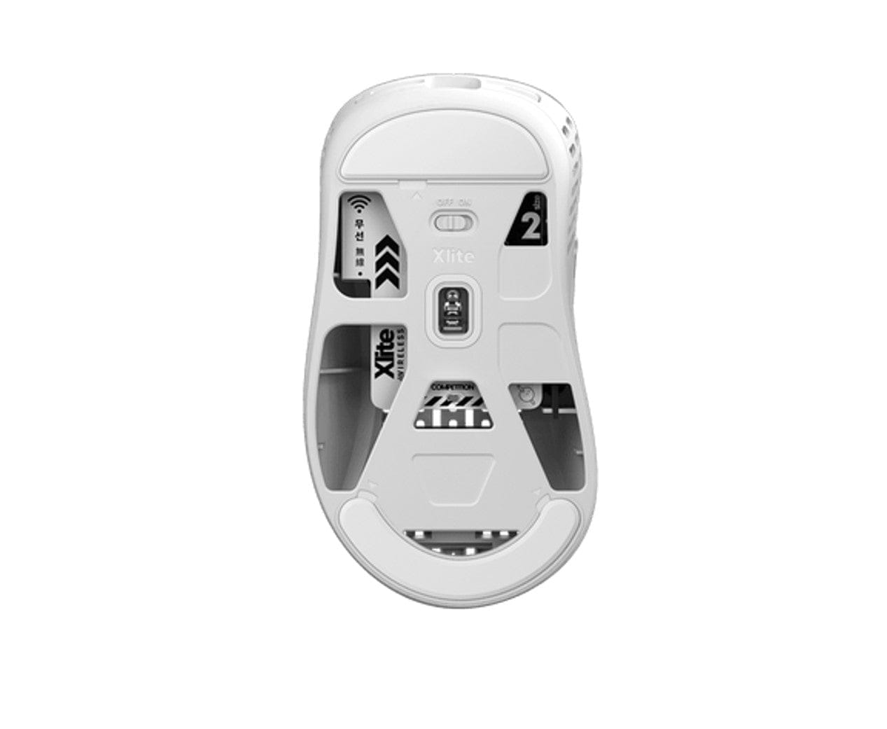 Pulsar Xlite V2 Medium Wireless Mouse, White - Certified Refurbished