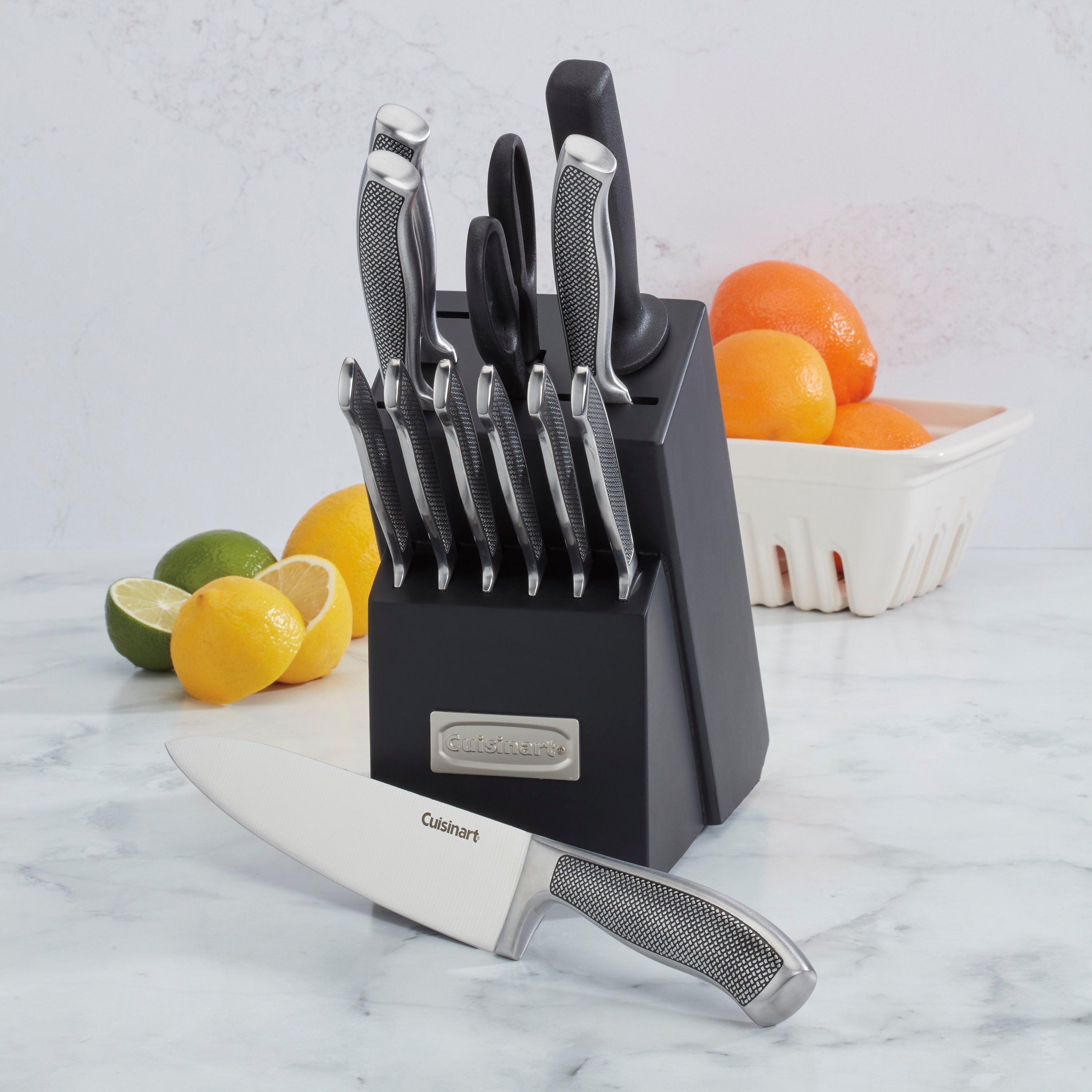 Cuisinart Graphix Collection 13 Piece Stainless Steel Knife Block Set, Silver