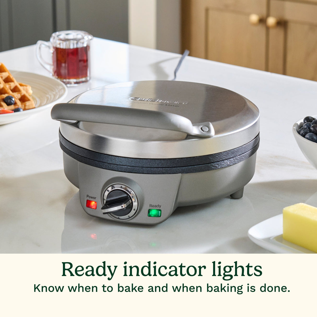 Cuisinart 4 Slice Belgian Waffle Maker - Round, Silver