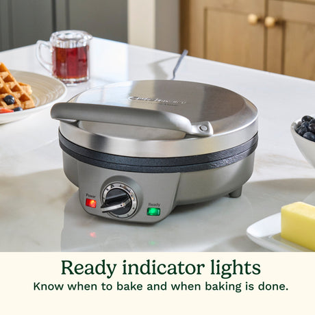 Cuisinart 4 Slice Belgian Waffle Maker - Round, Silver