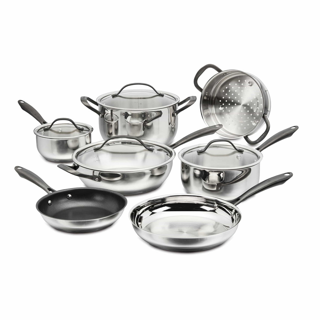 Cuisinart Radiant Pro Stainless with Brushed Titanium Finish 11-Pc Set, Silver