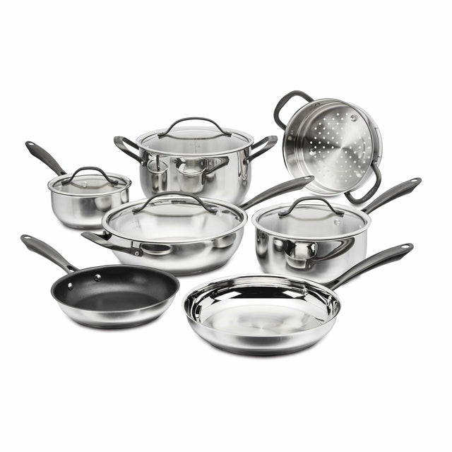 Cuisinart Radiant Pro Stainless with Brushed Titanium Finish 11-Pc Set, Silver