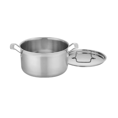 Cuisinart MultiClad Pro Triple Ply Stainless Cookware 6 Quart Stockpot, Silver