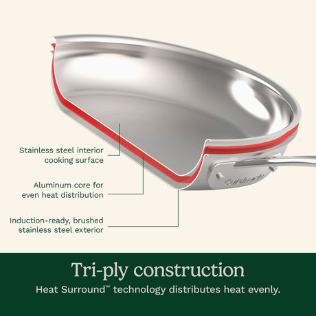 Cuisinart MultiClad Pro Triple Ply Stainless Cookware 12 Piece Set, Silver