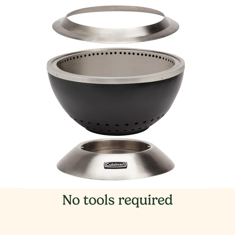 Cuisinart 24” Cleanburn Smokeless Fire Pit, Black