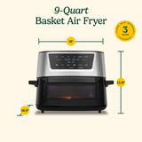 Cuisinart 9-qt  Basket Air Fryer, Black