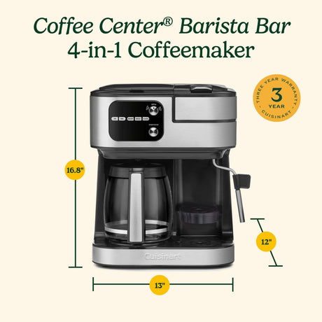 Cuisinart Coffee Center® Barista Bar 4-in-1 Coffee Maker, Black
