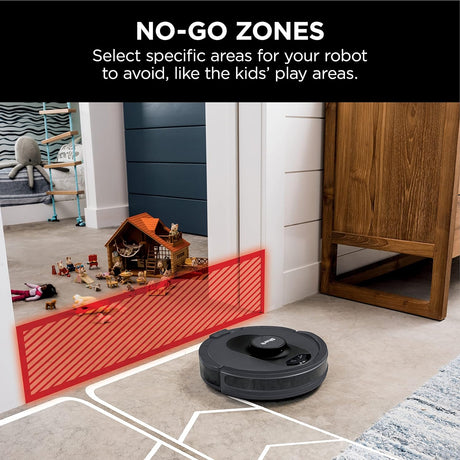 Shark AI ULTRA Robot Vacuum, Self-Empty Base, HEPA, Bagless, 30-Day Capacity LIDAR Navigation for Pet Hair, Smart Control, Black - Certified Refurbished
