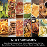 Ninja 12-in-1 Smart FlexDoor, Thermometer, Rapid Top Convection and Air Fry Bottom Double Oven, Toaster Oven, Stainless Steel - Open Box