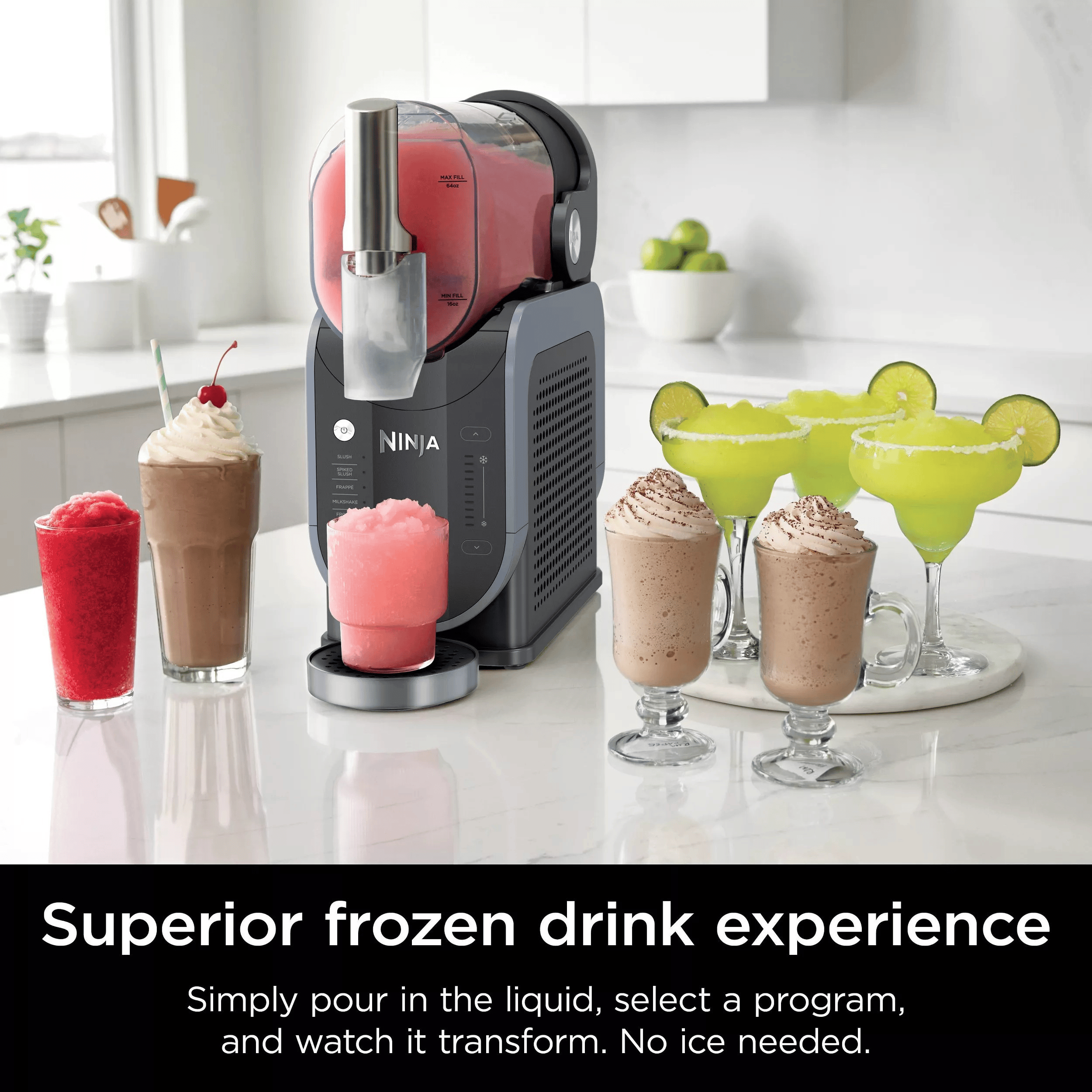 Ninja SLUSHi™ 88 oz. Professional Frozen Drink Maker, Black - Certified Refurbished