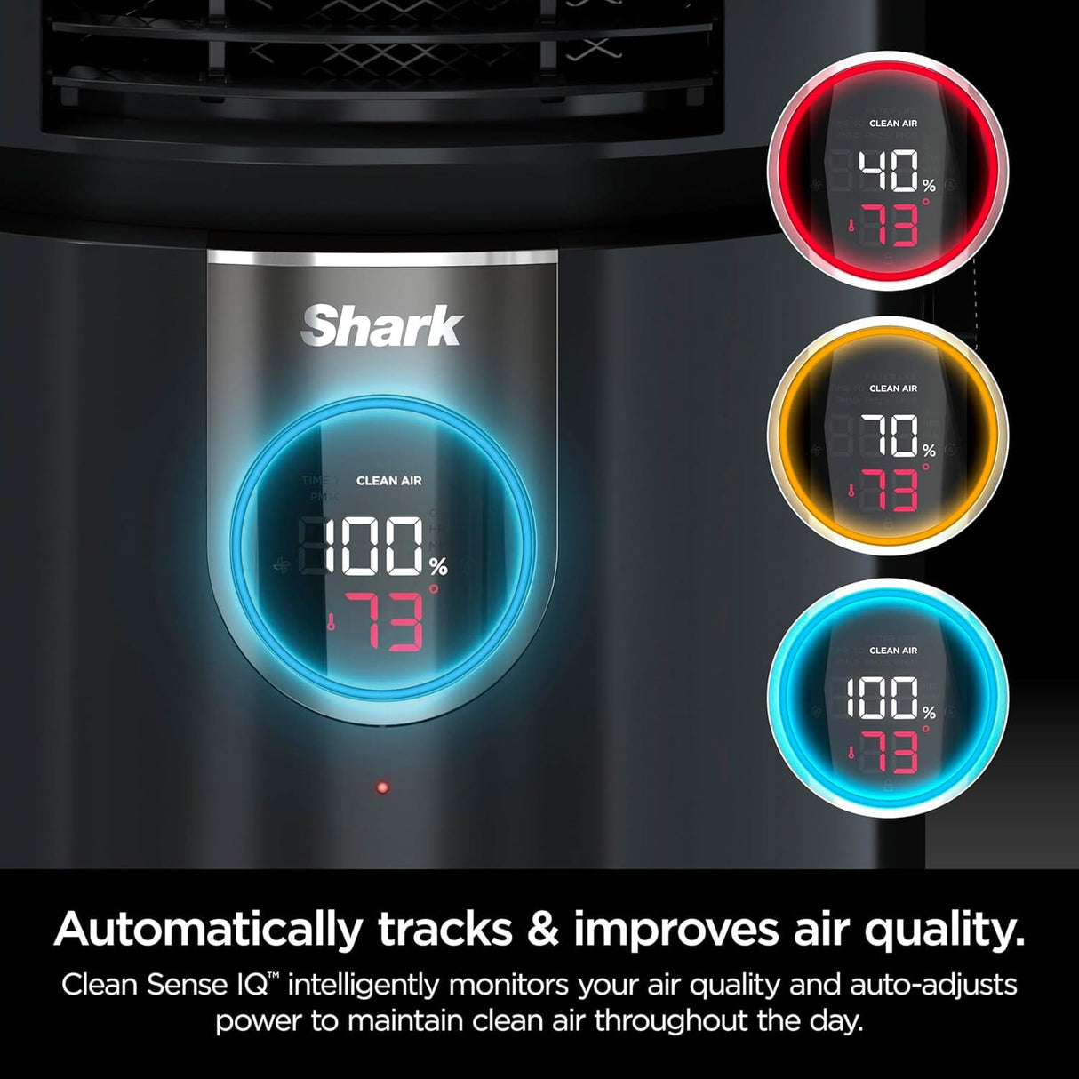 Shark Heater & Fan with NanoSeal HEPA, Cleansense IQ Odor Lock 3-in-1 Max Air Purifier, Grey - Open Box