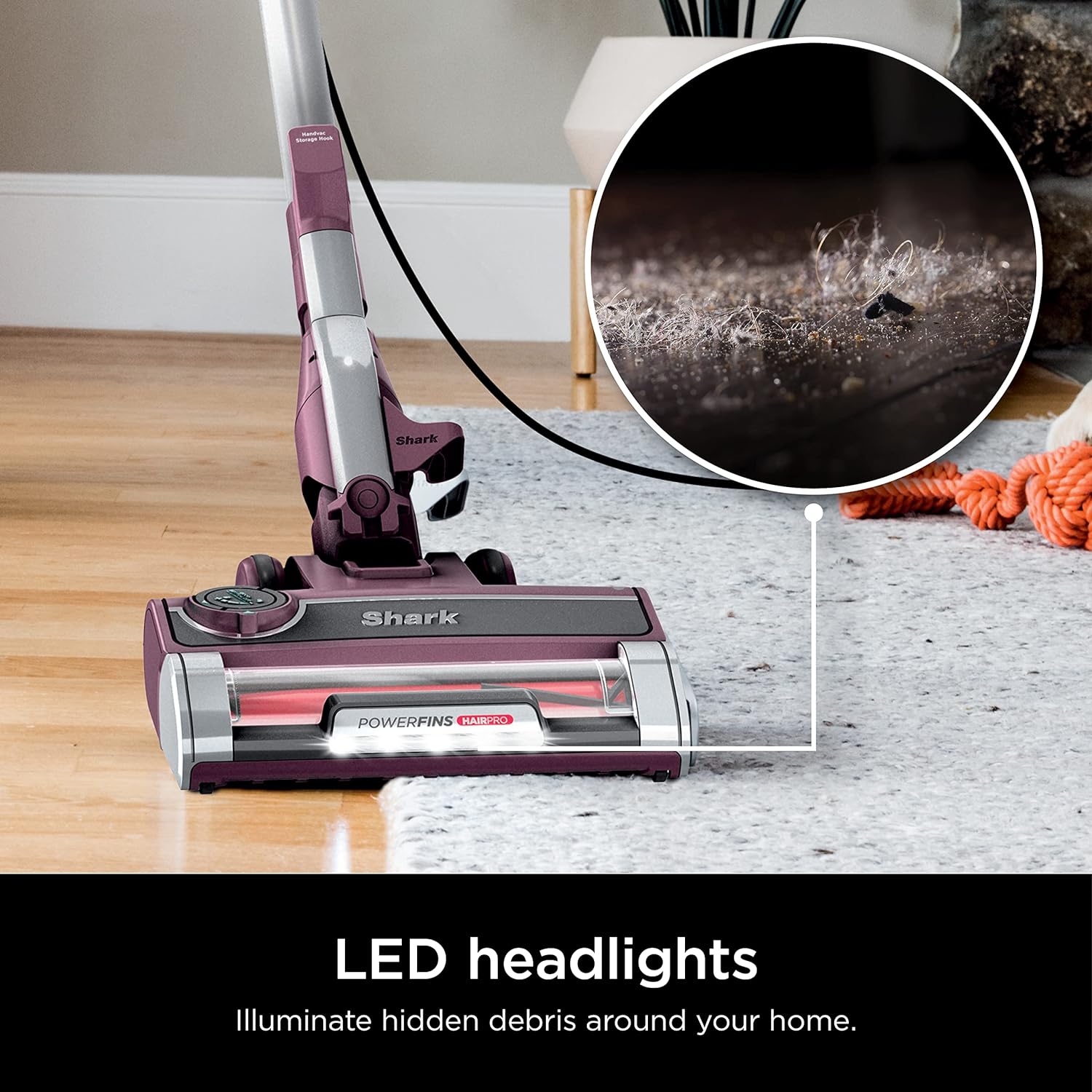 Shark Ultralight PetPro Precision Duster Corded Stick Vacuum, Wine Purple - Open Box