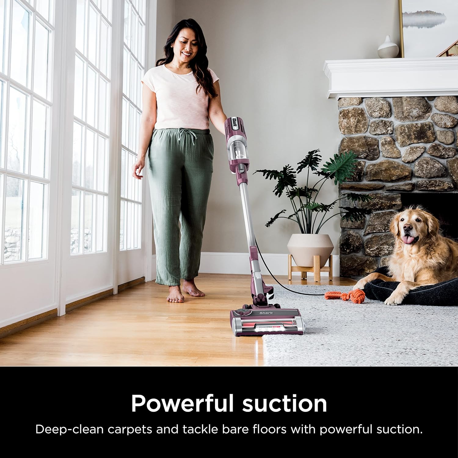 Shark Ultralight PetPro Precision Duster Corded Stick Vacuum, Wine Purple - Open Box