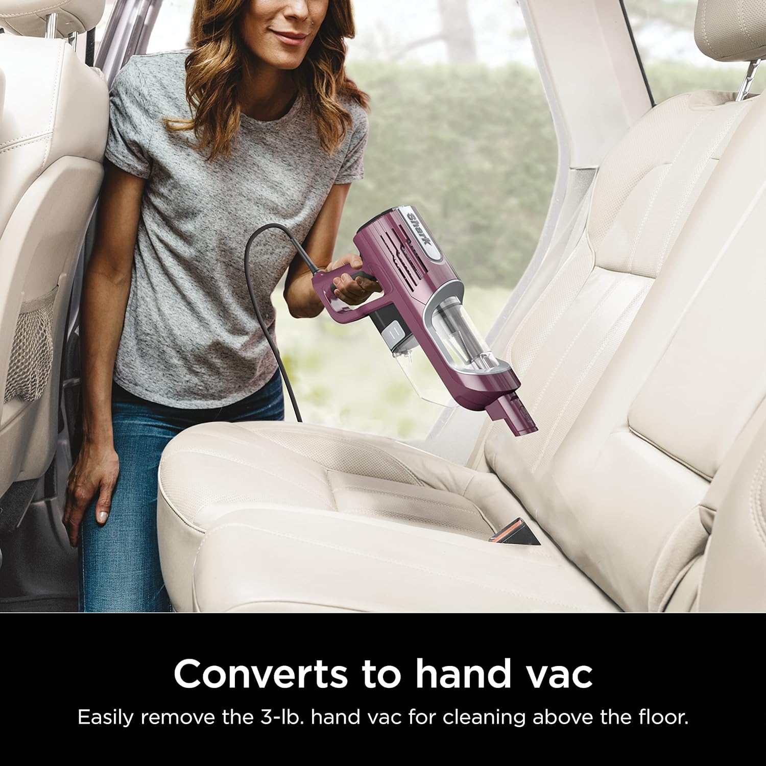 Shark Ultralight PetPro Precision Duster Corded Stick Vacuum, Wine Purple - Open Box