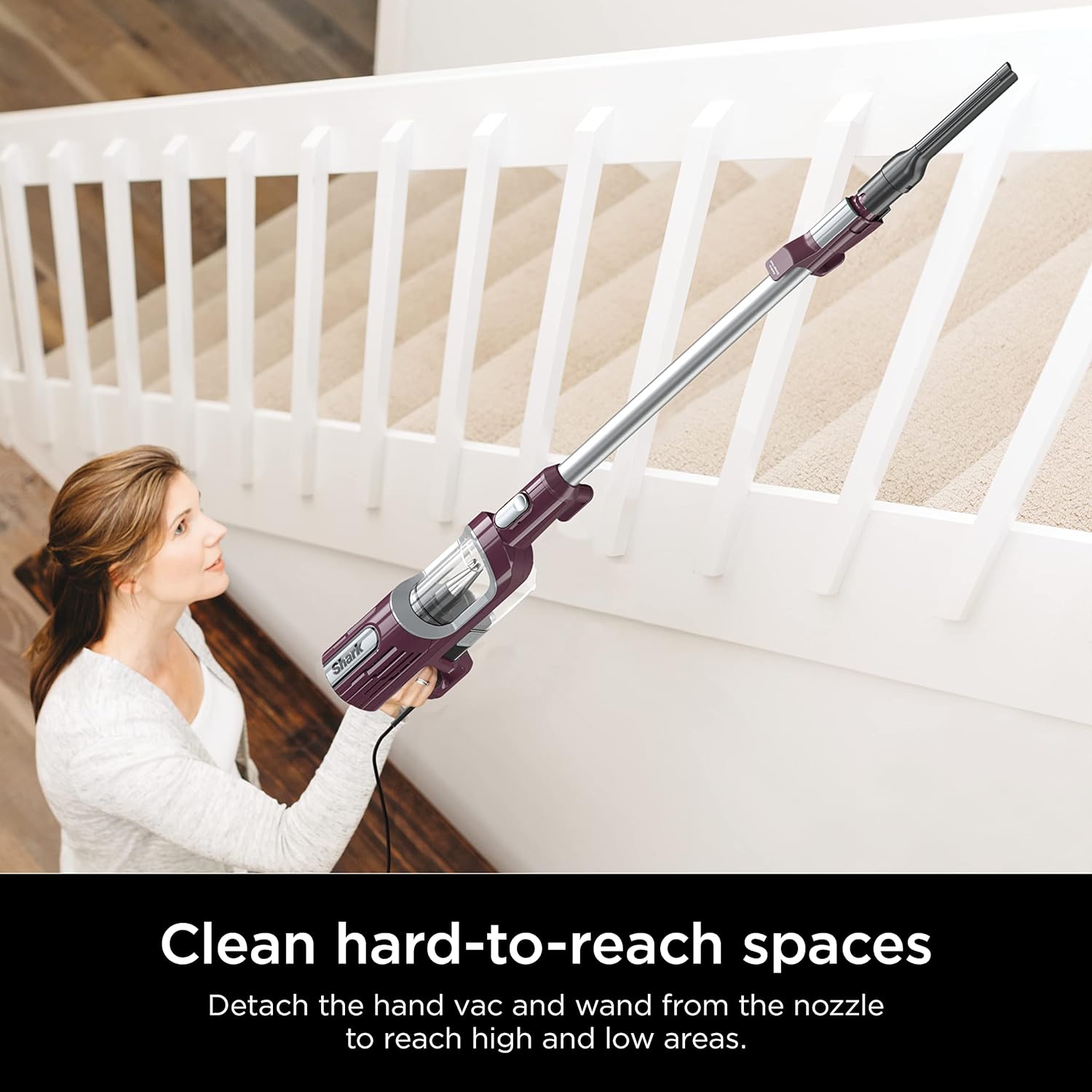 Shark Ultralight PetPro Precision Duster Corded Stick Vacuum, Wine Purple - Open Box
