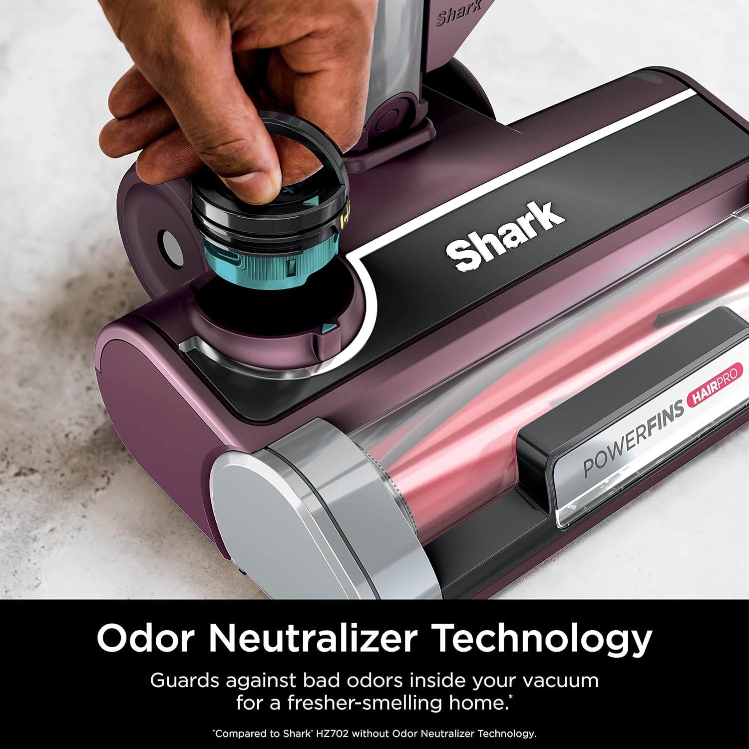 Shark Ultralight PetPro Corded Stick Vacuum with PowerFins HairPro Odor Neutralizer Technology, Wine Purple - Certified Refurbished