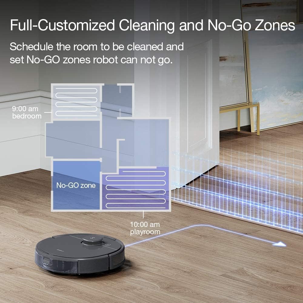 Ecovacs R-OZT8PLUS Robotic DEEBOT T8+ Vacuum & Mop Robot, Laser Mapping, Obstacle Detection, Grey - Certified Refurbished