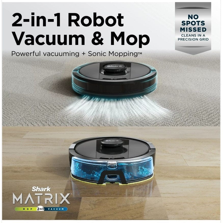 Shark Matrix 2-in-1 Self-Empty Robot Vacuum & Mop, 30-Day Capacity, Precision Home Mapping - Certified Refurbished