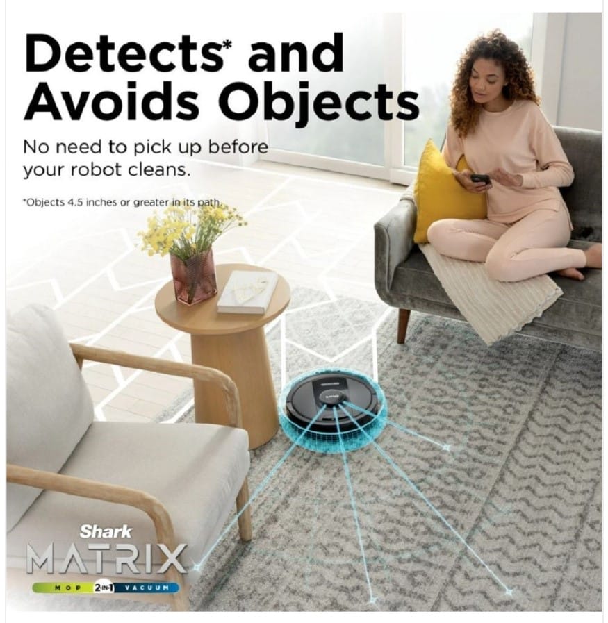Shark Matrix Self-Empty Robot Vacuum & Mop with No Spots Missed, Bagless 30-Day Capacity, Black - Open Box