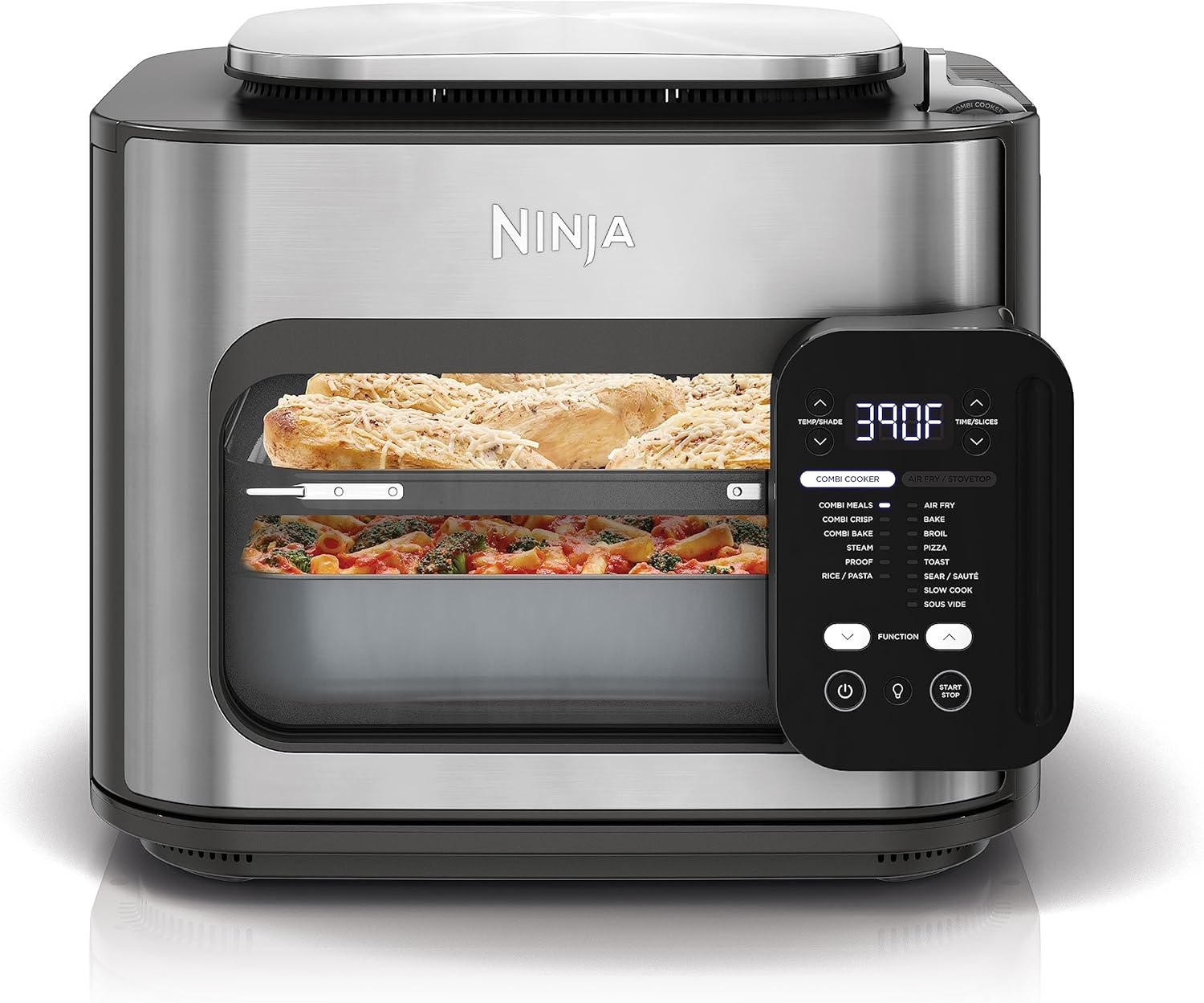 Ninja 14-in-1 Multicooker, Oven & Air Fryer, 15-Min Meals, 3 Accessories, Grey - Certified Refurbished