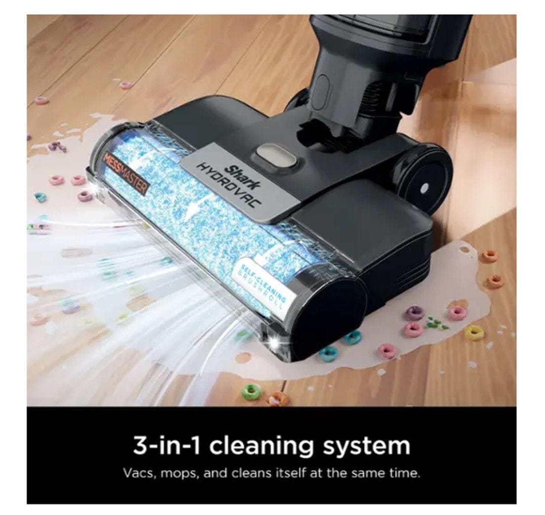 Shark HydroVac MessMaster Wet Dry 3-in-1 Cordless Multi-Surface Cleaner with Self-Cleaning and LED headhlights - Certified Refurbished