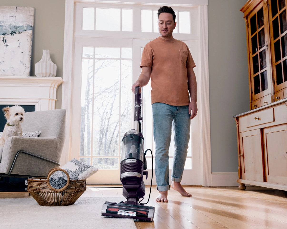 Shark R-ZD550 Lift-Away with PowerFins HairPro & Odor Neutralizer Technology Upright Multi Surface Vacuum, Mauve - Restored