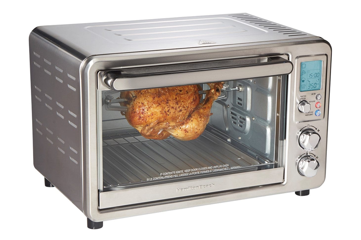 Hamilton Beach Sure-Crisp Digital Air Fryer Toaster Oven with Rotisserie - Certified Refurbished