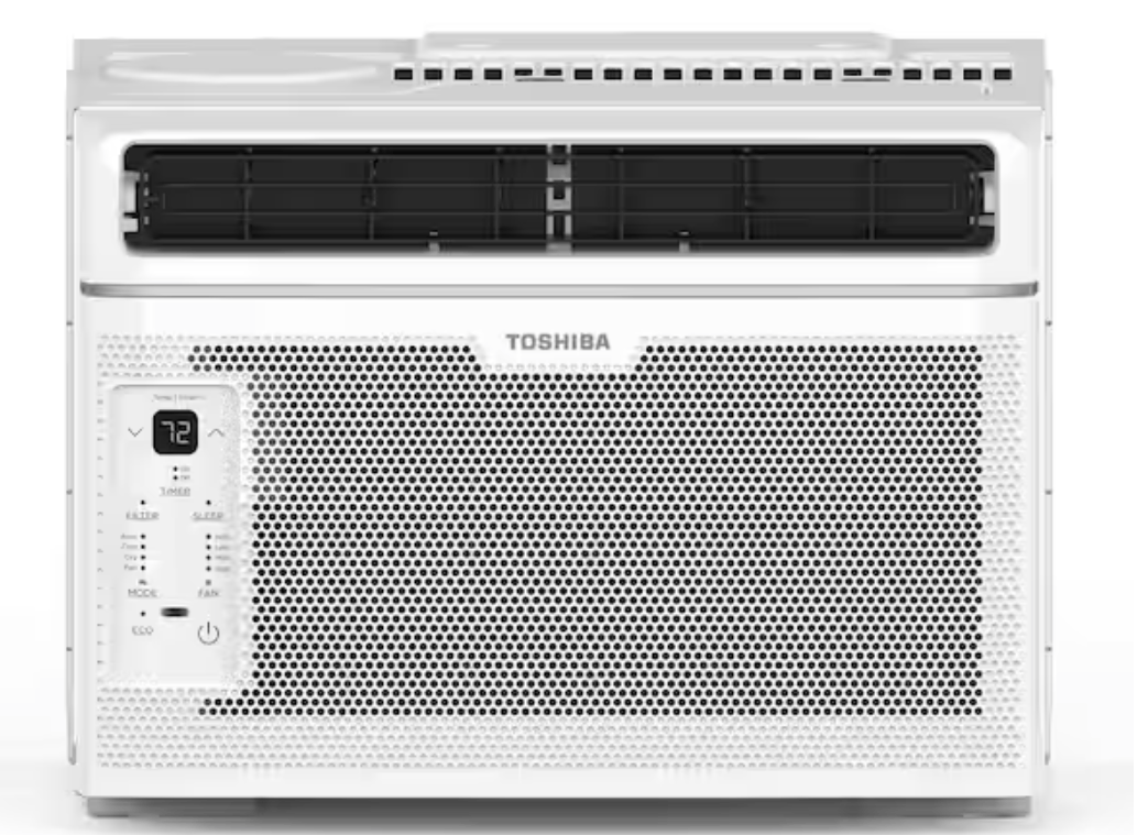 Toshiba 6000 BTU 115V Window Air Conditioner with Remote for Rooms up to 250 sq. ft., White - Certified Refurbished