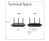 Netgear RAX36 Nighthawk AX3000 4-Stream AX4 Up to 3 Gbps Speed, WiFi 6 Router - Certified Refurbished