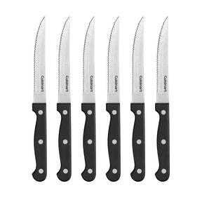 Cuisinart 6 Piece Steak Knife Set, Black