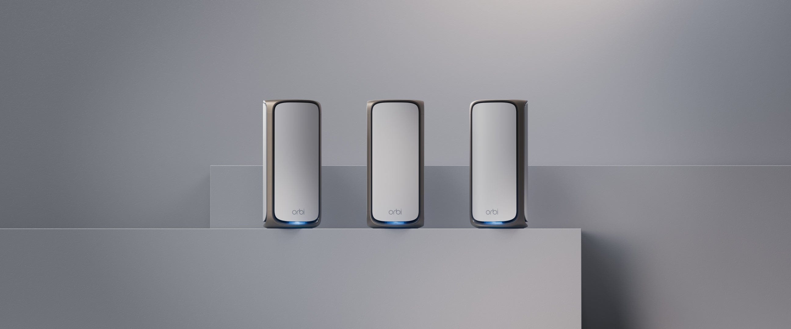 Netgear Orbi 970 Series RBE973S Quad-Band WiFi 7 Mesh System, 3-Pack (Router + 2 Satellites), 27Gbps, Covers Up to 10000 Sq. Ft., White