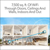 Netgear RBK763 Orbi AX5400 Tri-band WiFi 6 Mesh System, 5.4Gbps, 1 Router + 2 Satellites - Certified Refurbished