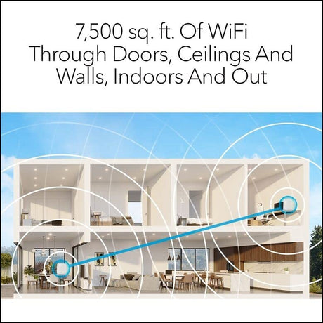 Netgear RBK763 Orbi AX5400 Tri-band WiFi 6 Mesh System, 5.4Gbps, 1 Router + 2 Satellites - Certified Refurbished