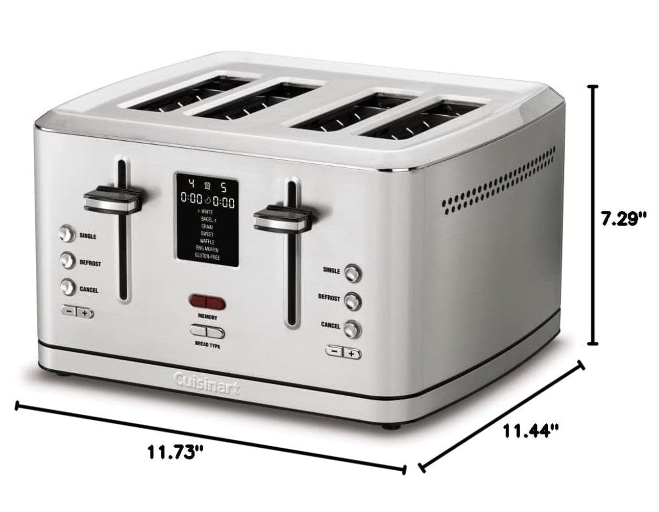 Cuisinart 4-Slice Digital Toaster, Stainless Steel - Certified Refurbished