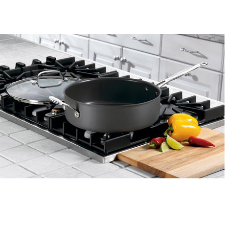 Cuisinart Chef's Classic™ Nonstick Hard Anodized 5.5 Quart Sauté Pan with Helper Handle & Cover, Black
