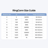 RingConn Gen 2 Air Ultra-Thin Smart Ring with Health Tracking and AI for Proactive Wellness, Size 11, Galaxy Silver