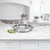 Cuisinart Custom-Clad 5-Ply 12" Fry Pan with Helper Handle, Silver