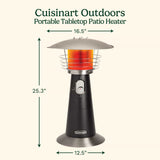 Cuisinart Portable Tabletop Patio Heater, Black