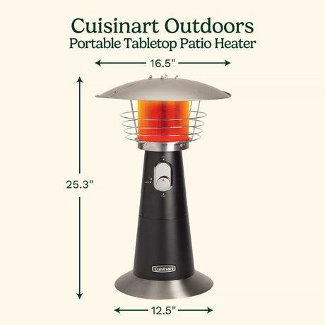 Cuisinart Portable Tabletop Patio Heater, Black